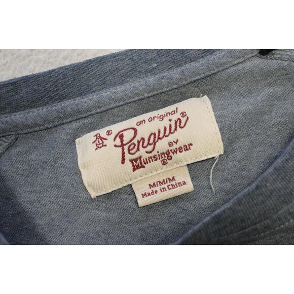 Penguin Munsingwear Tee Shirt Graphic Long Sleeve Striped Mens Size Medium - Picture 6 of 7